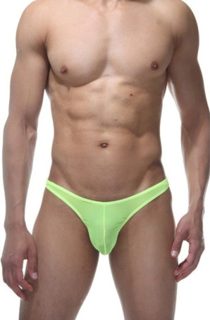 Мужские трусы-тонги цвета лайма - Артикул 409885
