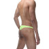 Мужские трусы-тонги цвета лайма - Артикул 409885