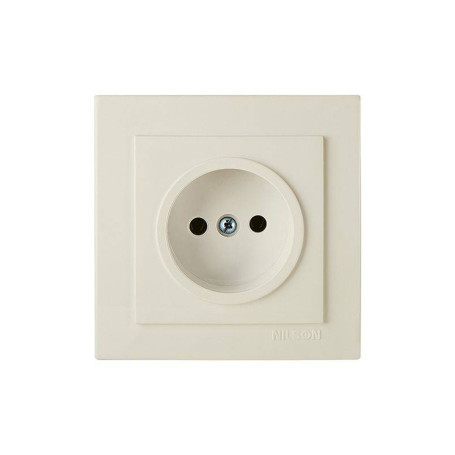 Розетка одноместная без заземления, бежевая Thema NILSON 24121015 - Артикул 24121015