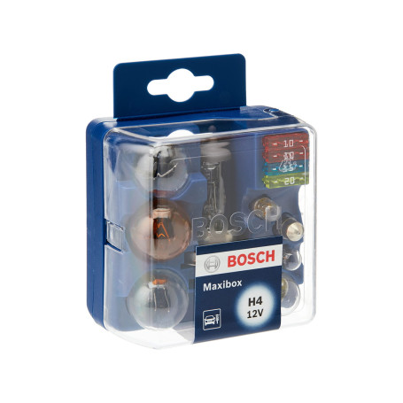 Набор ламп автомобильных H4, 12V, 60/55Вт, P43t, Maxibox BOSCH - Артикул 1987301111_BCH