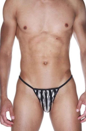 Мужские трусы-стринги в полосочку - Артикул 369537
