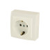 Розетка с заземлением открытой проводки цвет Бежевый NILSON - Артикул 26121017