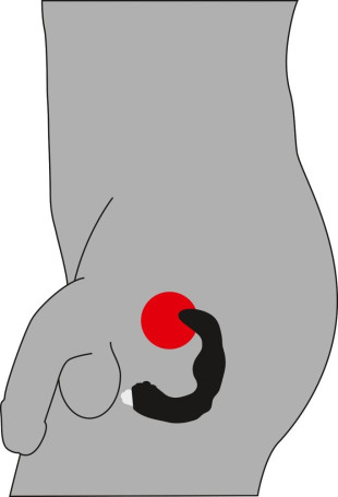 Чёрный вибростимулятор простаты Rebel - Артикул 71566