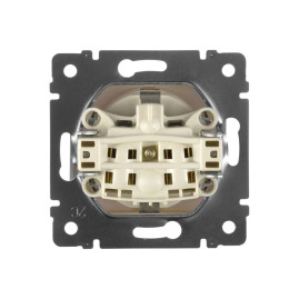 Розетка с заземлением, с крышкой, слоновая кость, Legrand Valena, 774322