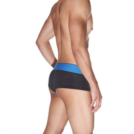 Черные трусы-хипсы на широком синем поясе - Артикул 414210