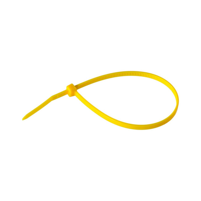 Хомуты, 150 х 2,5 мм, пластиковые, желтые, 100 шт. - Артикул 4550611 Хомуты, 150 х 2,5 мм, пластиковые, желтые, 100 шт. - Артикул 4550611