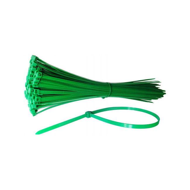 Хомуты, 150 х 2,5 мм, пластиковые, зеленые, 100 шт. - Артикул 4551111 Хомуты, 150 х 2,5 мм, пластиковые, зеленые, 100 шт. - Артикул 4551111