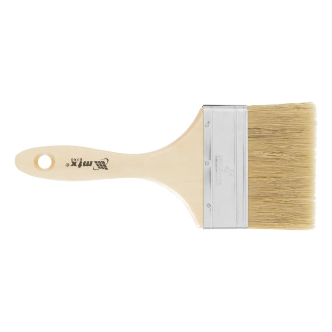 Кисть плоская, натуральная щетина, деревянная ручка 100 мм Euro - Артикул 8305711 Кисть плоская, натуральная щетина, деревянная ручка 100 мм Euro - Артикул 8305711