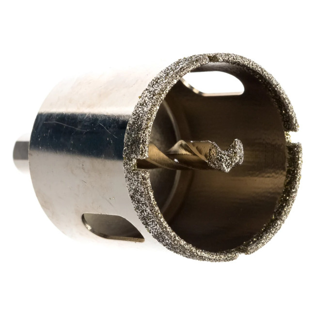 Сверло алмазное по керамограниту, 40 х 67 мм, трехгранный хвостовик - Артикул 72640311