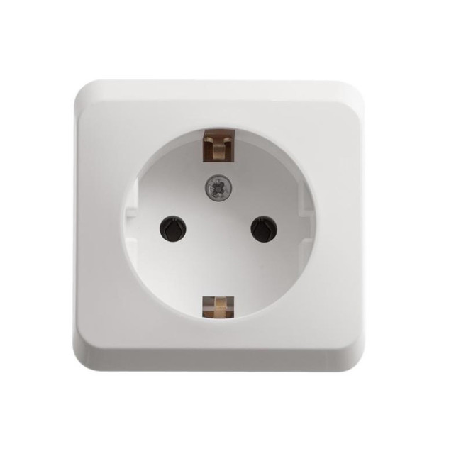 Розетка электрическая с заземлением Schneider Этюд (белый) - Артикул PA16-003B Розетка электрическая с заземлением Schneider Этюд (белый) - Артикул PA16-003B