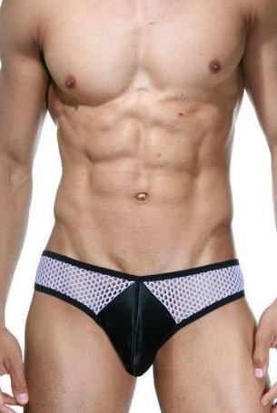 Мужские трусы-слипы из крупной сетки - Артикул 420363