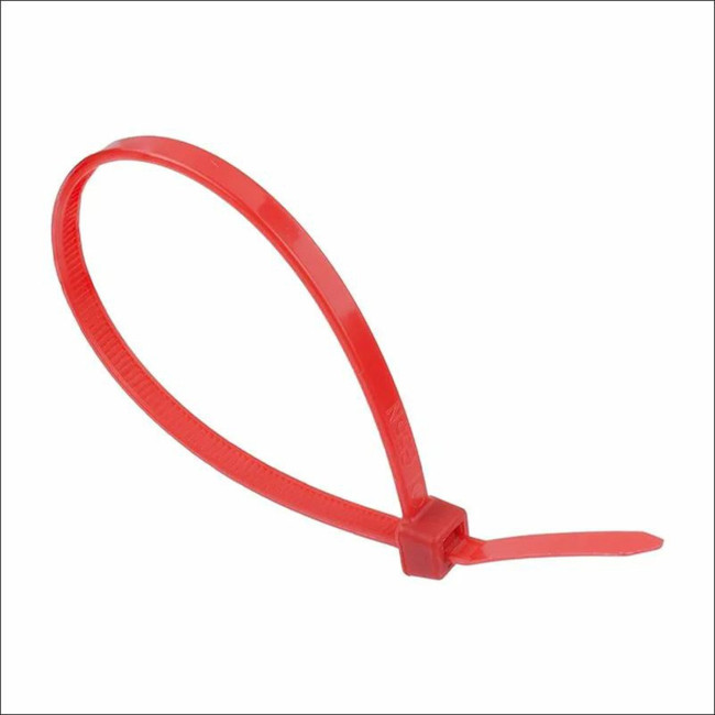 Хомуты, 150 х 2,5 мм, пластиковые, красные, 100 шт. - Артикул 4550111 Хомуты, 150 х 2,5 мм, пластиковые, красные, 100 шт. - Артикул 4550111