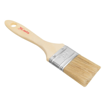 Кисть плоская, натуральная щетина, деревянная ручка 38 мм Euro - Артикул 8305211