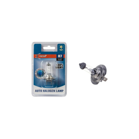 Лампа автомобильная галогеновая H7, 12V, 55Вт, PX26d, +30% яркости, 4000k, Super White Xenite - 1 шт - Артикул 1007090_XNI