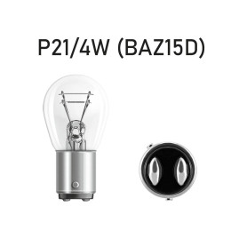 Лампа автомобильная накаливания P21/4W, 12V, 21/4Вт, BAZ15d, ORIGINAL NEOLUX - 2 шт