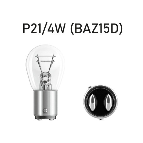 Лампа автомобильная накаливания P21/4W, 12V, 21/4Вт, BAZ15d, ORIGINAL NEOLUX - 2 шт - Артикул 4008321781048_NLX