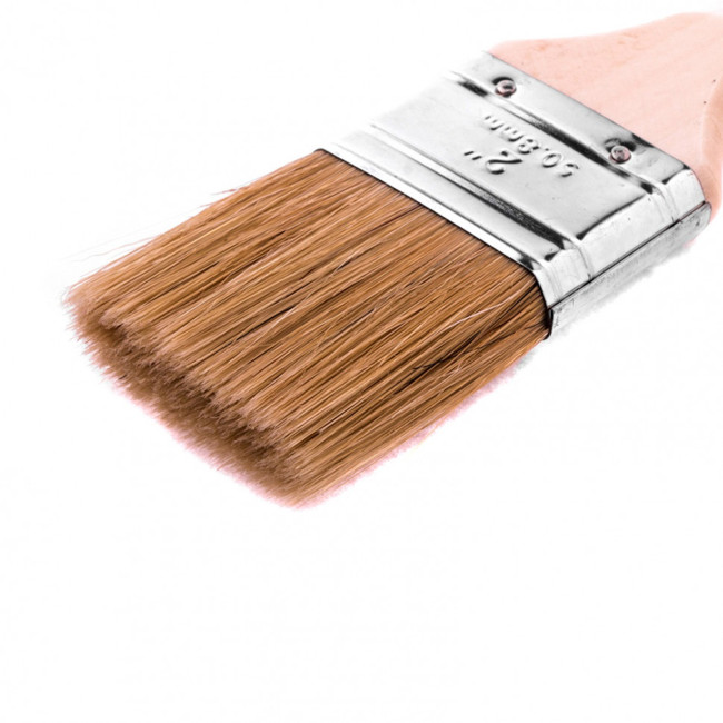 Кисть плоская, натуральная щетина, деревянная ручка 50 мм Euro - Артикул 8305311 Кисть плоская, натуральная щетина, деревянная ручка 50 мм Euro - Артикул 8305311