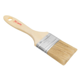 Кисть плоская, натуральная щетина, деревянная ручка 50 мм Euro