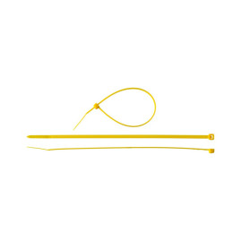 Хомуты, 200 х 3,6 мм, пластиковые, желтые, 100 шт.