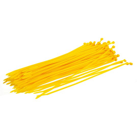 Хомуты, 200 х 3,6 мм, пластиковые, желтые, 100 шт.