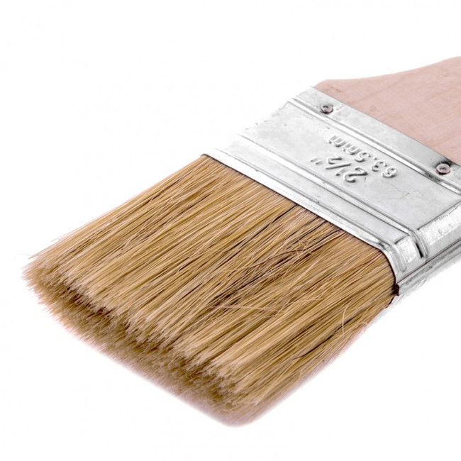 Кисть плоская, натуральная щетина, деревянная ручка 63 мм Euro - Артикул 8305411 Кисть плоская, натуральная щетина, деревянная ручка 63 мм Euro - Артикул 8305411