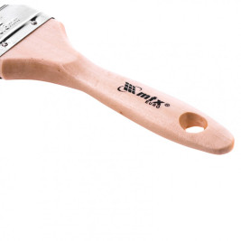 Кисть плоская, натуральная щетина, деревянная ручка 63 мм Euro