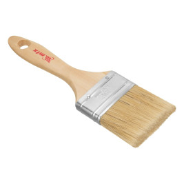 Кисть плоская, натуральная щетина, деревянная ручка 63 мм Euro