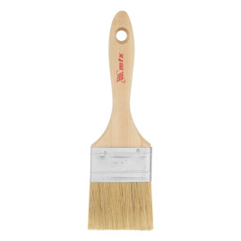Кисть плоская, натуральная щетина, деревянная ручка 63 мм Euro