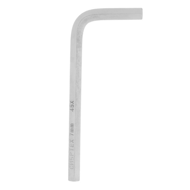 Ключ имбусовый (шестигранник) HEX шестигранник, 7 мм, 45x, закаленный - Артикул 1233411 Ключ имбусовый (шестигранник) HEX шестигранник, 7 мм, 45x, закаленный - Артикул 1233411