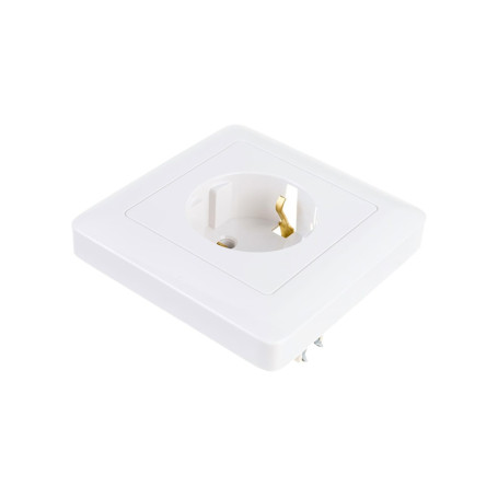 ХИТ С/У РОЗЕТКА с заземлением без шторок 16А, 250В, БЕЛЫЙ. Россия - Артикул RS16-134-B