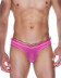 Мужские трусы-слипы из мягкой полупрозрачной ярко-розовой ткани - Артикул 420377