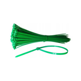 Хомуты, 200 х 3,6 мм, пластиковые, зеленые, 100 шт.