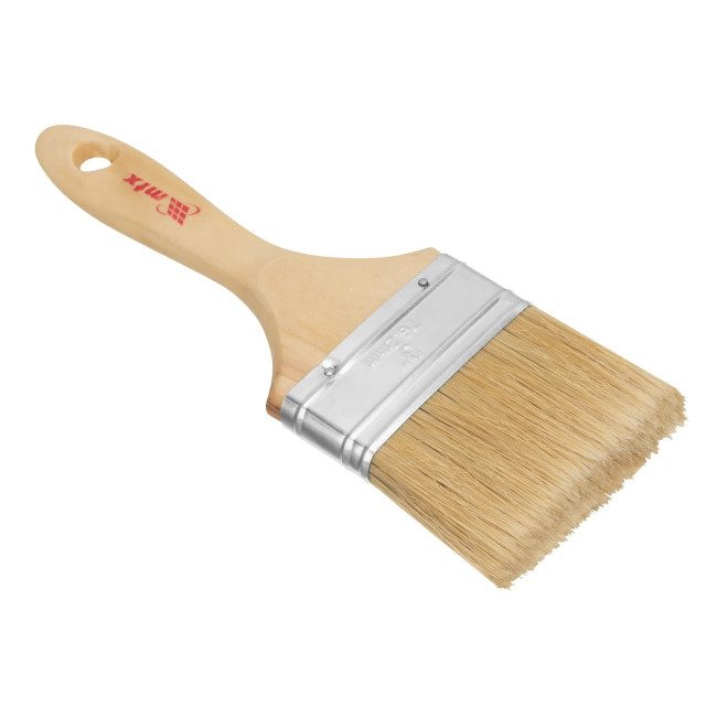 Кисть плоская, натуральная щетина, деревянная ручка 75 мм Euro - Артикул 8305611 Кисть плоская, натуральная щетина, деревянная ручка 75 мм Euro - Артикул 8305611