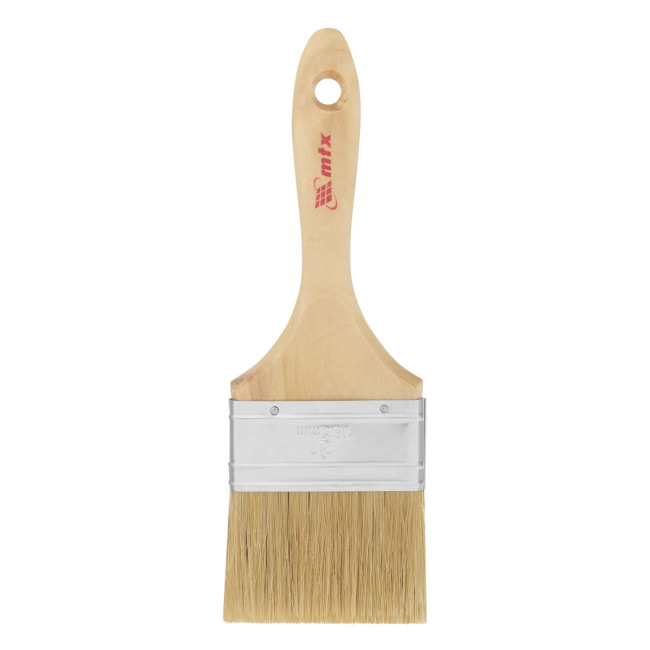 Кисть плоская, натуральная щетина, деревянная ручка 75 мм Euro - Артикул 8305611 Кисть плоская, натуральная щетина, деревянная ручка 75 мм Euro - Артикул 8305611