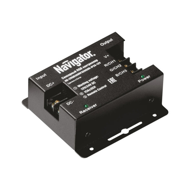 Контроллер для RGB светодиодной ленты с сенсорным пультом ДУ - Артикул ND-CRGB360RFSENSOR-IP20-12V