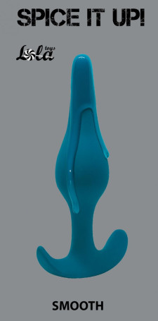 Бирюзовая анальная пробка Smooth - 12,5 см. - Артикул 95560