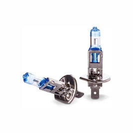 Лампа автомобильная галогеновая H1, 12V, 55Вт, P14.5s, Night Laser Vision +200%, CLEARLIGHT - 2 шт