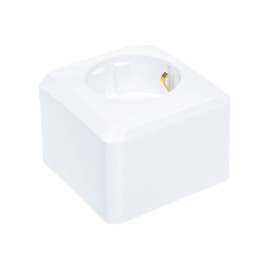 ЭТЮД О/У РОЗЕТКА с заземлением со шторками 16А 250B, БEЛЫЙ