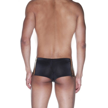 Мужские трусы-хипсы с золотистыми полосками - Артикул 420388