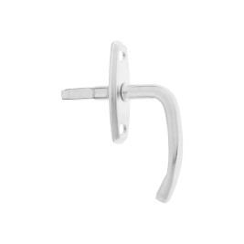 Ручка завертка оконная врезная, белая