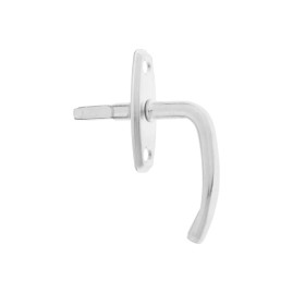 Ручка завертка оконная врезная, белая