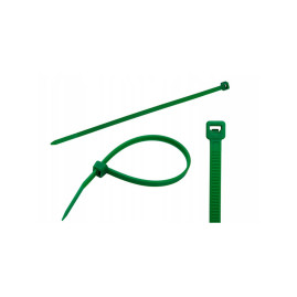 Хомуты, 250 х 3,6 мм, пластиковые, зеленые, 100 шт.
