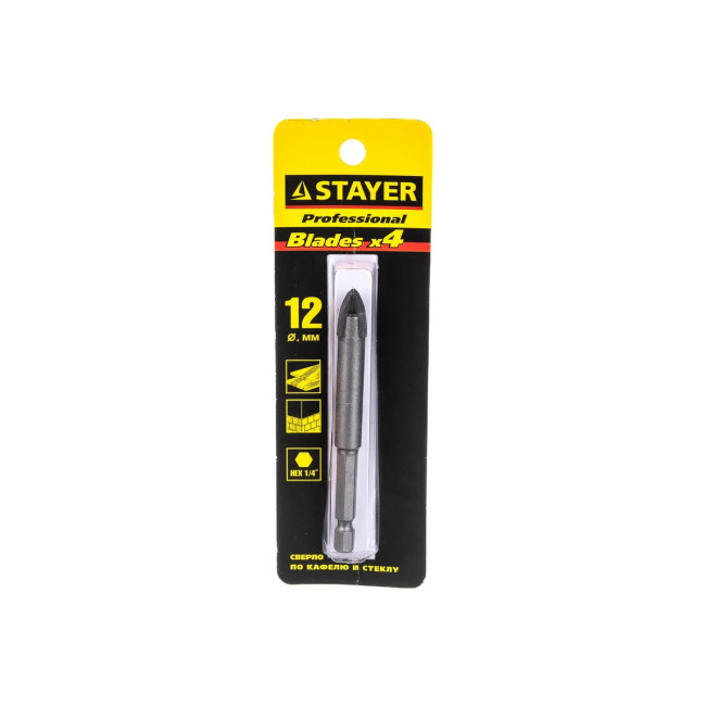 Сверло по керамической плитке и стеклу, 12 мм - Артикул 7282216 Сверло по керамической плитке и стеклу, 12 мм - Артикул 7282216