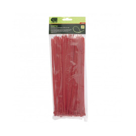 Хомуты, 250 х 3,6 мм, пластиковые, красные, 100 шт.
