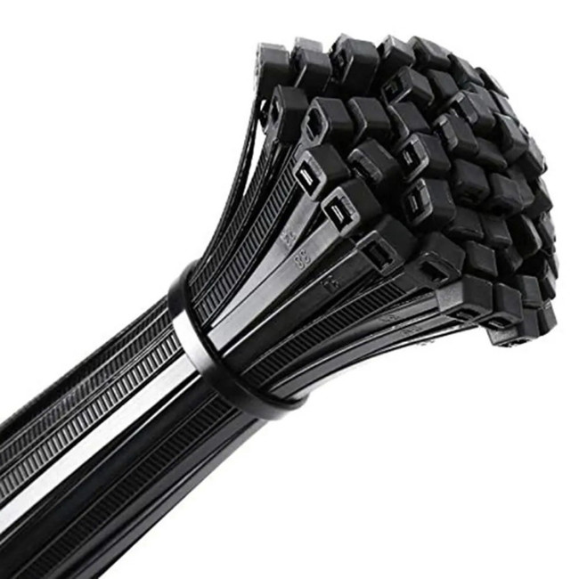 Хомуты, 400 x 4.8 мм, пластиковые, черные, 50 шт - Артикул 4556711