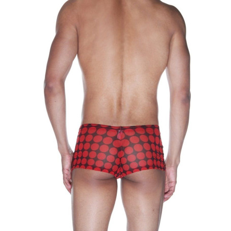 Мужские трусы-боксеры из полупрозрачной ткани в горох - Артикул 420599