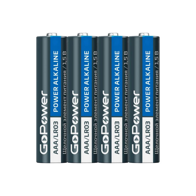 Батарейка ААA (мизинчиковые), Super Power, LR03, Alkaline 1.5V, GoPower - Артикул 135550 Батарейка ААA (мизинчиковые), Super Power, LR03, Alkaline 1.5V, GoPower - Артикул 135550
