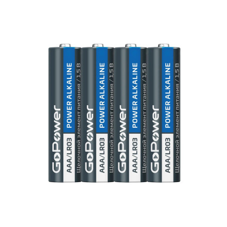 Батарейка ААA (мизинчиковые), Super Power, LR03, Alkaline 1.5V, GoPower - Артикул 135550