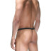 Мужские стринги из мягкой ткани с украшением в виде бабочки - Артикул 247192