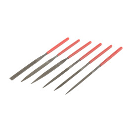 Набор надфилей, 160 х 4 мм, 6 шт, обрезиненные рукоятки